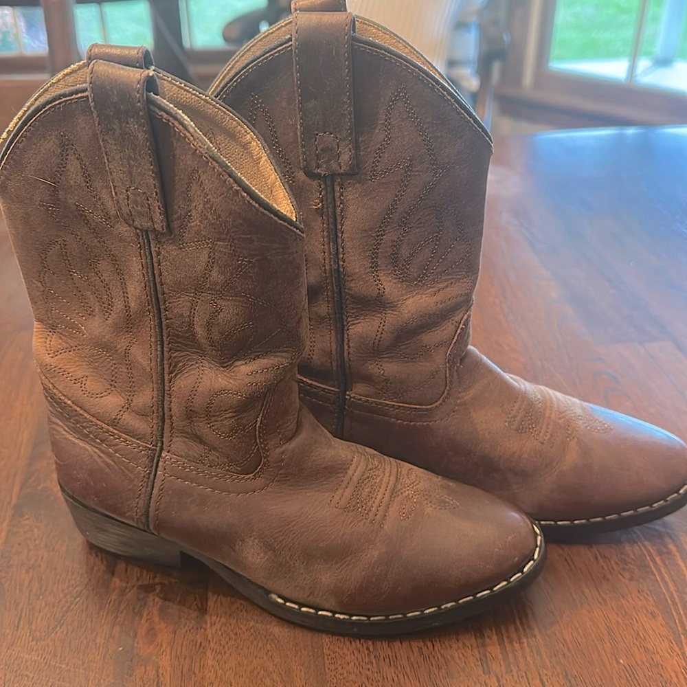 Boys Size 2 Masterson Cowboy Boots Brown